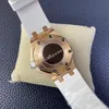 Topp 67540 Womens Watch Lady Watches 37mm Diamonds Swiss Importerad kvartsr￶relse Gummiband Vattent￤t lysande