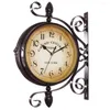 Wall Clocks Great Tan Color Clock European Style Decorative Battery Operated Mute Ornament Fine Workmanship