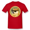 Herr t-skjortor män kläder dogecoin t-shirt doge mynt kläder mode kort ärm