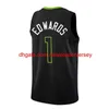 Maglia da basket personalizzata Stitch Damian Lillard 2022-23 stagione bianco nero città Maglia da uomo donna giovanile