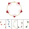 Роскошный браслет-цепочка с клевером, дизайнерские украшения для женщин, браслеты с подвесками, подарки, рождественский подарок
