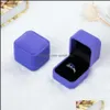 Jewelry Boxes Fashion Veet Cases For Only Rings Earrings 12 Color Gift Packaging Display Size 5Cmx4.5Cmx4Cm Drop Delivery Dh5Mg