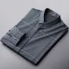 Mäns casual skjortor Luxury Premium Plaid Shirt Mäns långärmad topp 2023 Spring and Summer High-end mode koreansk slitage