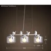 Candeeiros pendentes Vidro Moderno Luminária Moda Resina Pássaro LED Lâmpada suspensa Ferro Lamparas Quarto Sala Lampen Bar Lampara