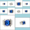 Cluster Rings Wedding Fashion Crystal Gemstone Drop Delivery Jewelry Dhyz8