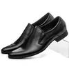Zapatos de vestir Tamaño grande Eur45 Negro / Marrón Bronceado Hombre Boda Novio Mocasines de cuero genuino Negocios