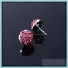 Orecchini a bottone per donna con strass fiore Boho Channel Drop Delivery Jewelry Dh6Qy