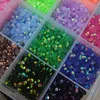 Decorações de Nail Art 24000pcs Resina de 3mm Non fix Strass 24*1000 Mix Jelly Colorful Nail Art FlatBack Glitters Gems Stones In 24Girds Box * 230214