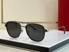 Мода Carti Luxury Cool Sunglasses Дизайнерские полицейские очки модели мужских квадратов Пилот Santos de Gold Platinum Platinum двухцветный металлический HD подлинный размер 57 20 145