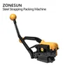 ZONESUN Industriële Apparatuur Handleiding Staalband Tool A333 Gesp Gratis Sealless Handheld Staalband Machine Voor 13/16/19 mm Staal Strip Band