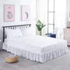 Кровать юбка белая кровать для вышивки цветочной вышивки без кровать эластичная кровать