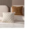 Pillow DUNXDECO Cream Color Light Collection Geometric Jacquard Cover Decorative Case Modern House Sofa Chair Bedding