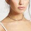 Chaînes UEER Punk Style Basic Solide Colliers pour femmes Or Argent Couleur Curb Cubain Link Alliage de fer Couker 2023 Bijoux de mode