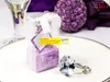 FedEx DHLWHOLE RING DIAMAND KEYCHIN WITTE Key Chain Wedding Gunsten en Gifts100pcSlot