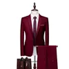 メンズスーツブレイザーズメンズスーツ2ピースセットブレザーパンツクラシックビジネス紳士フォーマルグルームウェディングドレスプラスサイズ高品質のスーツ6XL 230215