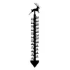 Garden Decorations Snow Gauge Outdoor 24 Inch Snowflakes Measuring Handmade Metal Stick Winter Ruler