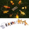 Strings kominkowe światła do płaszcza wtyczka lampy zwierzęcego sznurka dla dzieci z zabawkowym pokojem Dekoracja