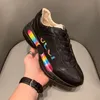 Novos sapatos casuais sapatos papai couro estampado clássico colorido macio confortável respirável amortecimento vintage casal tênis masculino feminino