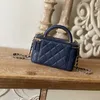 10a spiegelkwaliteit schapenvacht cosmetische tassen kleine ijdelheid kast dames luxe designer handtas met doos