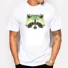 T-shirt da uomo BLWHSA Raccoon O-Collo Manica corta da uomo in cotone T-shirt Moda ma carino Anime 3D Design Camicia per ragazzo/uomo Top
