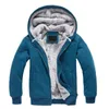 Heren Hoodies Heren Winter Dikke en sweatshirts Casual vaste kleur Dikke Warm harige tops Fleece Coat Sportswear M-4XL