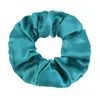 Nya kvinnor satin scrunchie elastisk handgjorda flerfärgade hårband silkeslen hästsvanshållare pannband hår slipsar rep hår tillbehör