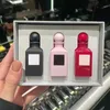 2023 Новая фестивальная подарочная коробка парфюм набор унисекс аромат 3pcs set cologne peach cherry сказочные постоянные духи быстрые бесплатные доставки