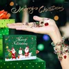 Christmas Decorations Unique Attractive Creative 24 Days Countdown Calendar Bracelets Lightweight Beaded Set For Festival