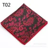 10 stycken/parti Stor 32 CM Näsduk Man Paisley Flower Dot Pocket Square Herr Paisley Casual Hankies För herrkostym Bröllop 201009