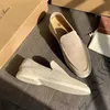 Loropiana Desiner Shoes Online Jin Dongs samma typ av LP Bean Shoes Flat-Soled Casual Shoes Men's Pina Loafers Läder Bekväma loafers50fk