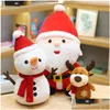 Stuffed Plush Animals 2022 Wholesale 23Cm Christmas Doll Soft Animal Plushs Dolls Gifts For Kids Birthday Gift Drop Delivery Toys Dhprp