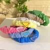 Luxury designer P letter Headbands inverted triangle candy color fresh sweet fashion pleated hair band alloy letter female yoga headband multi-color optional