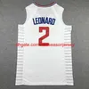 Broderie cousue 2022 Basketball Maillots Kawh Leonard Clipper Personnalisé Paul George John Wall Norman Powell Marcus Morris Reggie Jackson Kennard Batum City Mann