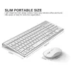 Claviers 2.4G Clavier Sans Fil Souris Protable Mini Clavier Souris Combo Set Pour Ordinateur Portable Mac Ordinateur De Bureau Smart TV Disposition Russe T230215