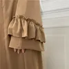 Ropa étnica Mujeres musulmanas Abaya abierta Árabe Islámico Pakistaní Oriente Medio Kimono Cardigan Ramadán Dubai Turquía Kaftan Maxi Robe Vestido