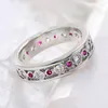 Wedding Rings Vintage Female Crystal Geometry Thin Ring Dainty Silver Color Engagement Charm Red Zircon Stone For Women