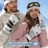 Luvas de esqui inverno snowboard esportes ao ar livre quente ciclismo neve tela sensível ao toque impermeável antiderrapante aquecido 230214