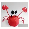 Autres fournitures de fête festive Chapeau de crabe rouge Enfants Adt Lobster Festival Props Company Coiffe drôle Noël Y34 Drop Delivery Dhbuu
