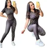 23SS Spring New Women's Trade Suits Luxury Brand Casual Sports Soirt 2 Piece Designer Designer Tradeciets J2731