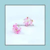 Stud -oorbellen voor vrouwen groothandel Daisy Flower Drop levering sieraden DHWE9