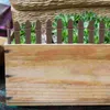 Świąteczne dekoracje ogrodzenie pikiet miniaturowy mini drewno ogrodowe zabawki wróżki gier farmę stodoła mikro dekoracje krajobraz dim