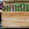 Kerstdecoraties hek piket miniatuur mini houten tuin boom speelgoed splee spleet speelbakkers spelen boerderij paarden schuur micro decor landschap diy corral