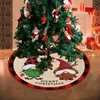 Christmas Decorations 90cm Tree Skirt Decorative Cartoon Bow Tie Festive Prop Polyester Fiber Santa Claus Xmas For Party