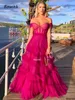 Party Dresses Bowith Tulle Layers Long Evening Off The Shoulder Prom Gown Floor Length Gowns Fish Boned robes de 230214