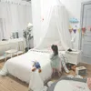 Mosquito Net Kids Mosquito Net Girl Princesa pendurada Cama Canopy Curta