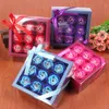 Cadeaux de Saint Valentin 9 pcs Savon Fleur Rose Boîte Mariage Anniversaire Jour Savon Artificiel Rose Saint Valentin Décoration Fleur Regalos Del Dia De San Valentin Flor De Jabon