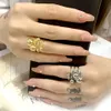 Band Rings New Original Design Stainless Steel Round Bead Rings for Women Statement Gold Metal 18 K Minimalist Jewelry Wedding Party Gift G230213