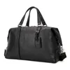 Duffel Bags Top Quality Casual Male Travel Bag Genuine Leather Men 15.6 Inch Laptop Handbag Large Capacity Weekend Messenger