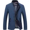 Männer Jacken Business Männer Jacke 2023 Frühling Stehkragen Mid-länge Windjacke Mode Männlichen Casual Mantel Einfarbig Mantel