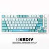 Teclados kbdiy 123Keys/set xda perfil gmk iceberg ictalcaps pbt para tinta diy-sub-sub-bar de teclado mecânico personalizado azul